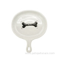 Ceramic Pet Dog Plates Bowl with Handle